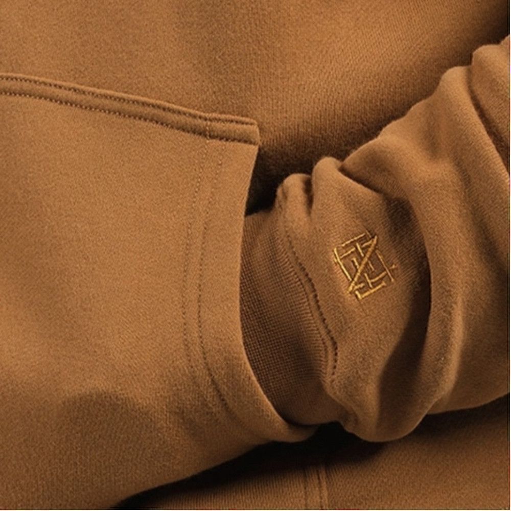 Flag Nor Fail NWT Pullover Fleece 'Base Hoodie' in 'Copper' Brown Size Small - Picture 6 of 13